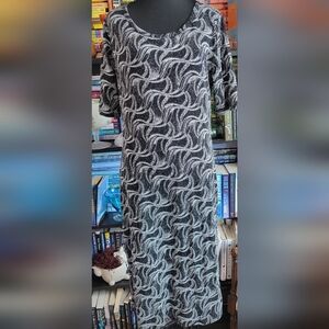 LuLaRoe Dress Julia Elegant Sparkle Metallic Party Cocktail Size L